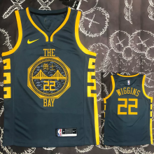 2018 WARRIORS WIGGINS #22 Black Gray Top Quality Hot Pressing NBA Jersey