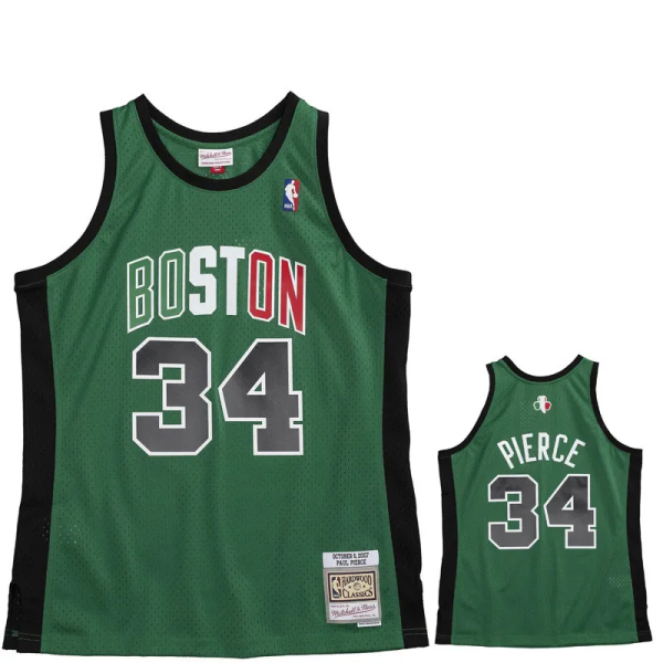 CELTICS PIERCE #34 Green Italian Game Edition Top Quality Hot Pressing NBA Jersey
