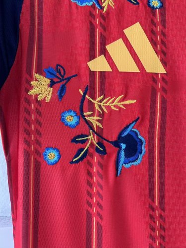 2026 Spain Home Embroidered Version Soccer Jersey
