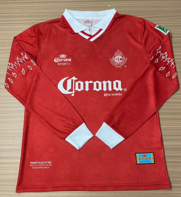 1996-1997 Toluca Home Long Sleeve Retro Soccer Jersey