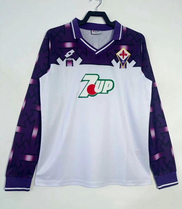 1992-1993 Fiorentina Away Retro Long Sleeve Soccer Jersey