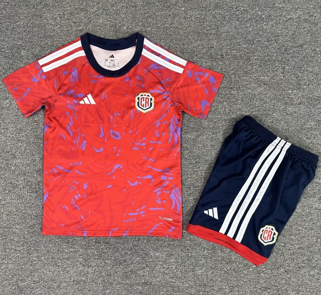25-26 Costa Rica Home Kids Soccer Jersey