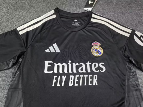 26-27 RMA Black GoalKeeper Fans Soccer Jersey