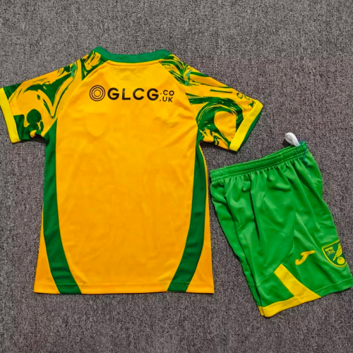 26-27 Norwich City Home Kids Soccer Jersey