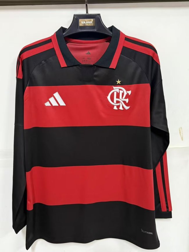 2026 Flamengo Home Long Sleeve Fans Soccer Jersey (长袖)