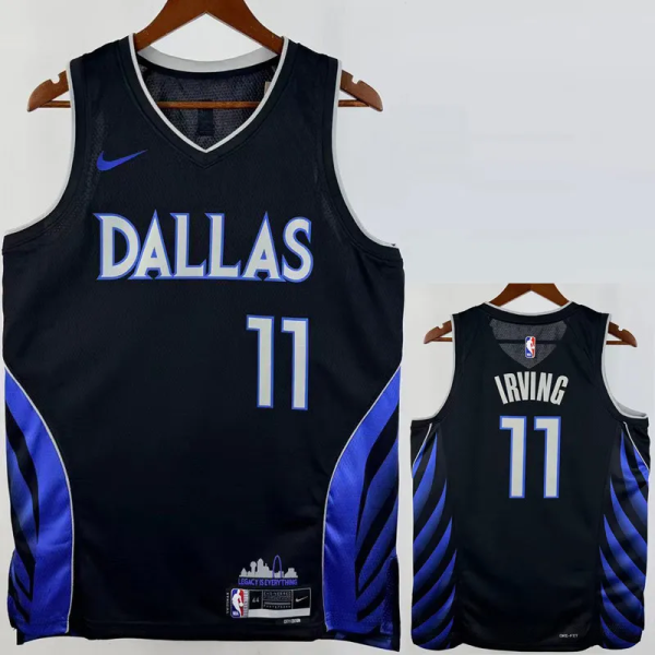 25-26 Dallas Mavericks IRVING #11 Black City Edition Top Quality Hot Pressing NBA Jersey(V领)