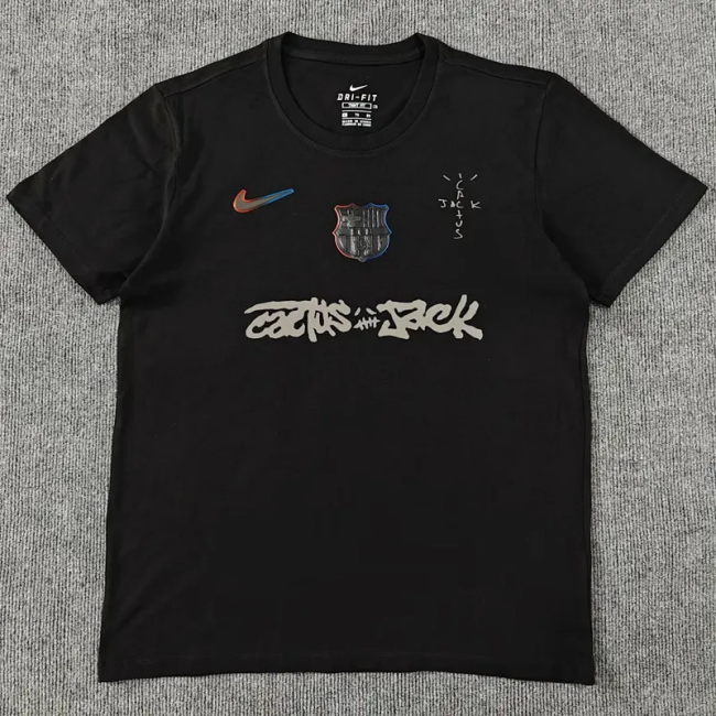 25-26 BAR Black High Quality Casual T-Shirt #圆领黑标