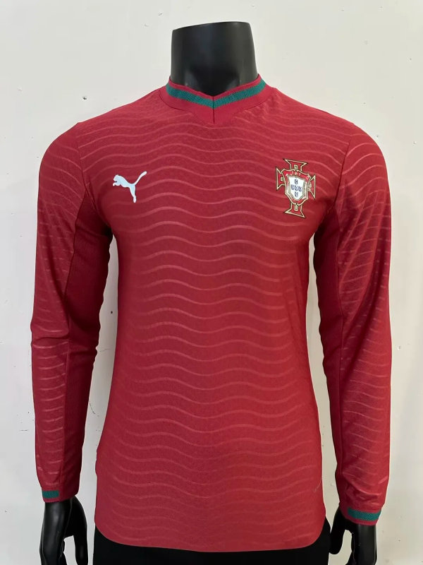 2026 Portugal Home Long Sleeve Player Version Soccer Jersey (长袖球员)