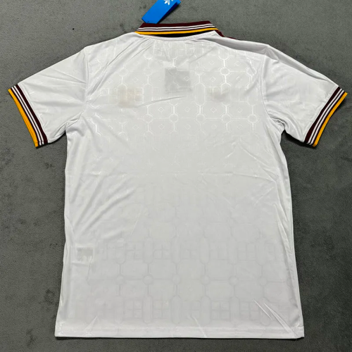 25-26 Roma White Fans Soccer Jersey   (枣红边)
