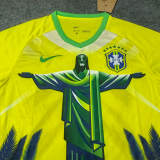 25-26 Brazil Yellow Special Edition Training shirts  (绿袖口)