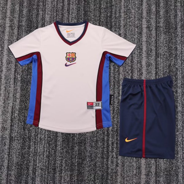 1998-1999 BAR Away Retro Kids Soccer Jersey