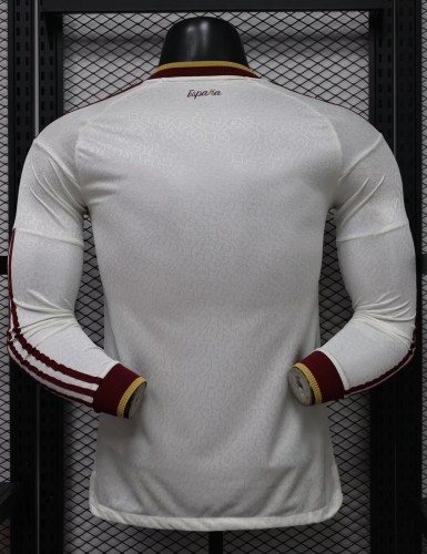 2026 World Cup Spain Away Long Sleeve Player Version Soccer Jersey (With 2 Star)*两颗星*长袖球员