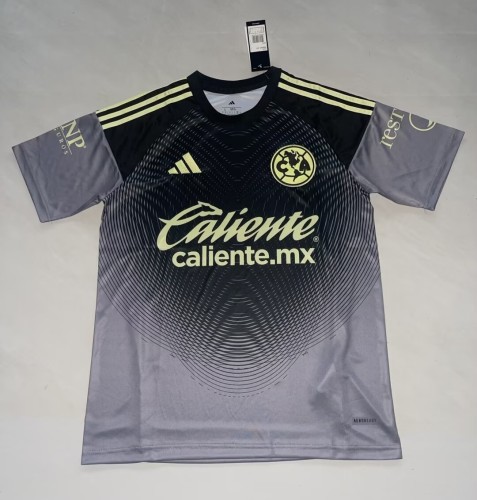 25-26 Club America Black GoalKeeper Fans Soccer Jersey