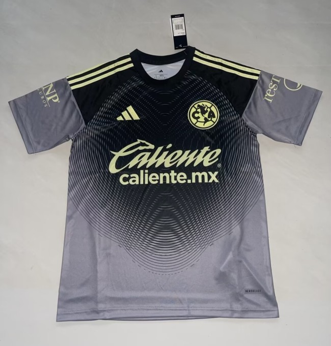 25-26 Club America Black GoalKeeper Fans Soccer Jersey