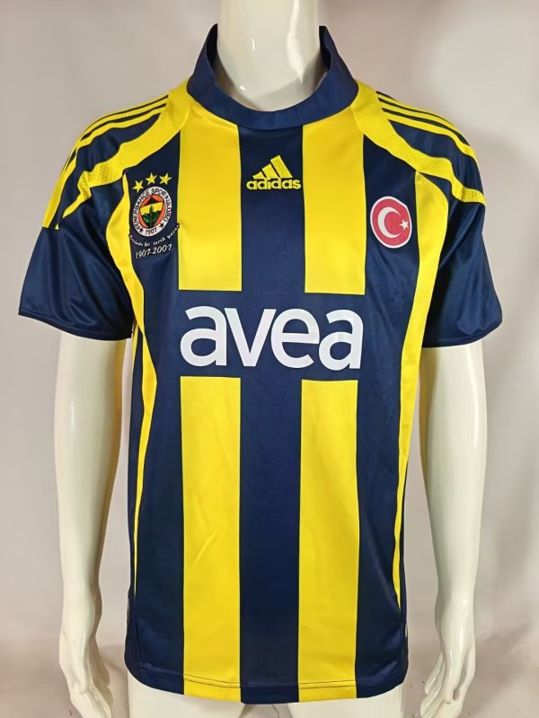 2007-2008 Fenerbahce Home Retro Soccer Jersey
