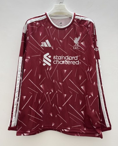 26-27 LIV Home Leaked Edition Long Sleeves Fans Soccer Jersey (长袖)