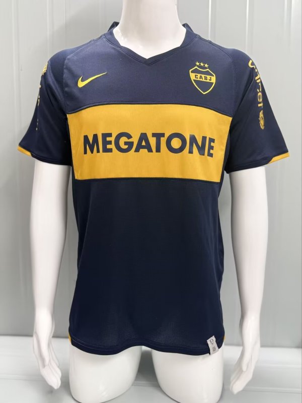 2007-2008 Boca Juniors Home Retro Soccer Jersey