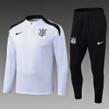 25-26 Corinthians High Quality Half Pull Tracksuit