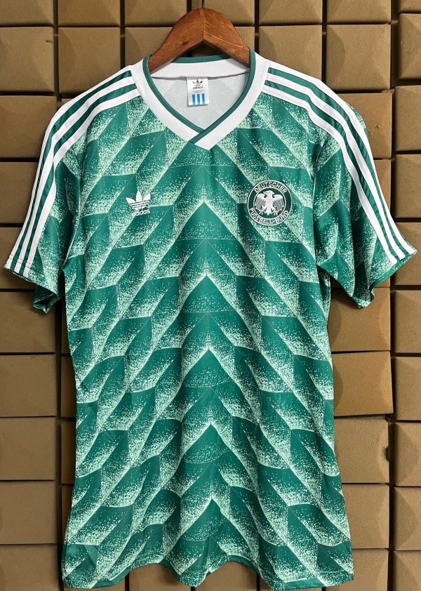 1990 Germany Green Retro Soccer Jersey