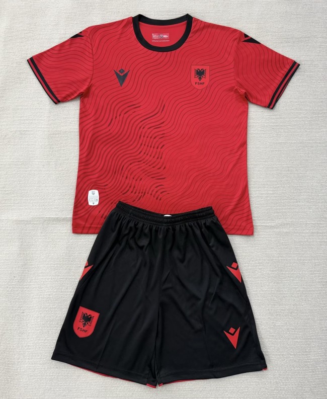 2026 Albania Home Kids Soccer Jersey