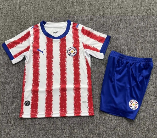 2026 Paraguay Home Kids Soccer Jersey