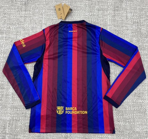 26-27 BAR Home Leaked Edition Long Sleeve Fans Soccer Jersey (长袖)