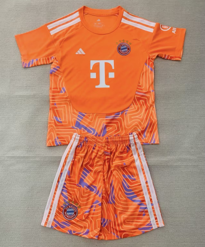 26-27 Bayern Orange Goalkeeper Kids Soccer Jersey