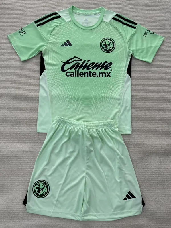 25-26 Club America Light Green GoalKeeper Adult Suit