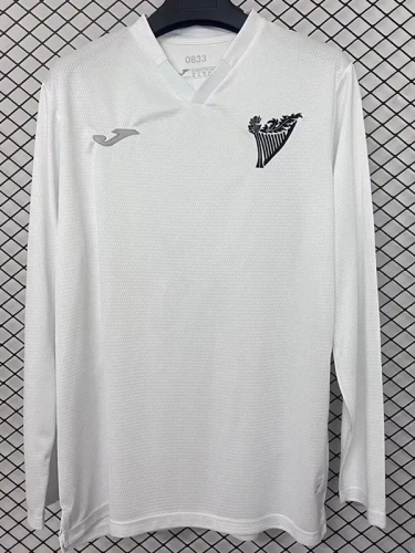 25-26 Hibernian FC White 125th Anniversary Long Sleeve Fans Soccer Jersey  (长袖)