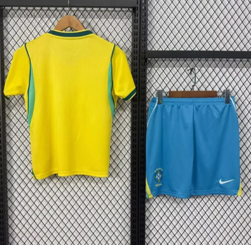 2026 World Cup  Brazil Home Kids Soccer Jersey