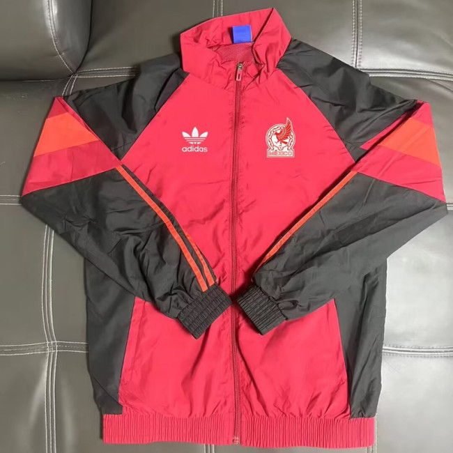 25-26 Mexico Red black Windbreaker