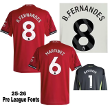 25-26 Man Utd Home Long Sleeve Player Version Soccer Jersey (长袖球员)