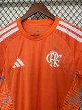 26-27 Flamengo Orange GoalKeeper Fans Soccer Jersey