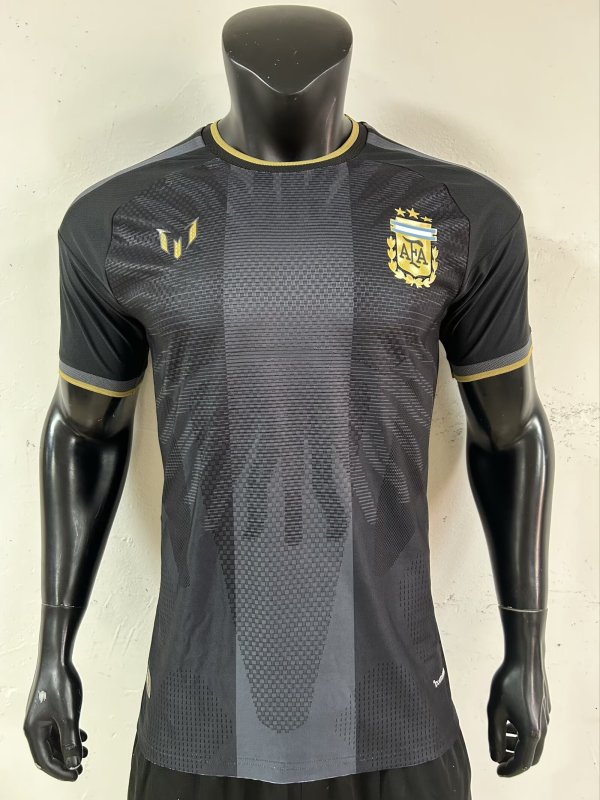 26-27 Argentina Black Messi Farewell Match Player Version Soccer Jersey