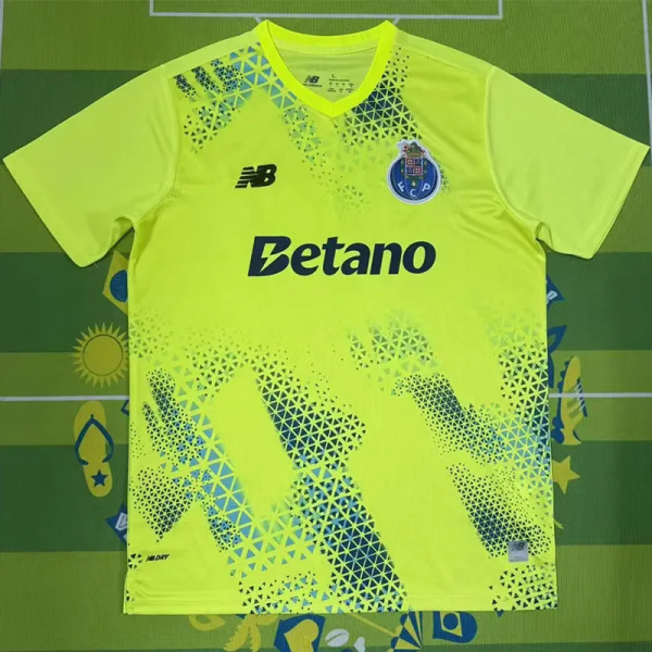 26-27 Porto Fluorescent Yellow Goalkeeper Fans Soccer Jersey