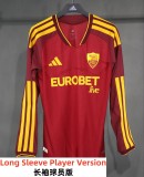 26-27 Roma Home Long Sleeve Player Version Soccer Jersey*长袖球员