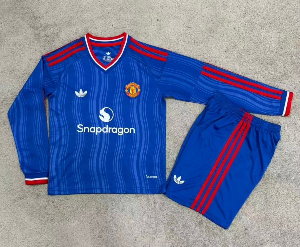 26-27 Man Utd Away Long Sleeve Kids Soccer Jersey (长袖)