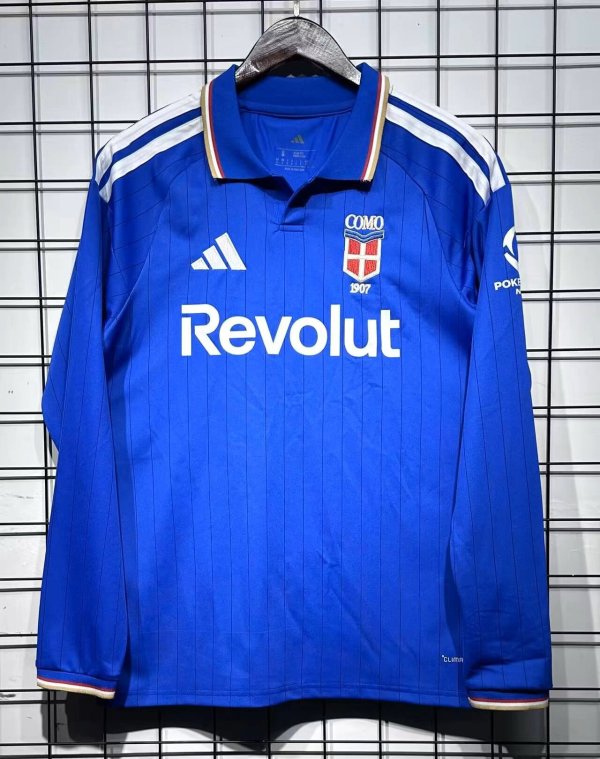 26-27 Como Home Long Sleeve Fans Soccer Jersey(长袖)