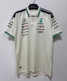 2026 F1 Benz New Pattern Short Sleeve Racing Suit