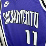 24-25 KINGS SABONIS #11 Purple Retro Top Quality Hot Pressing NBA Jersey(V领）