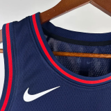23-24 76ERS EMBIID #21 Dark Blue City Edition Top Quality Hot Pressing NBA Jersey