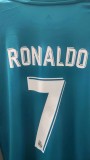 2017-2018 RMA Third Long Sleeve Player Version Retro Soccer Jersey