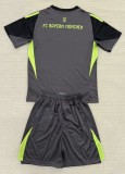 25-26 Bayern Grey Black Goalkeeper Kids Soccer Jersey