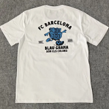 25-26 BAR White High Quality Casual T-Shirt #圆领蓝标