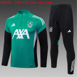 25-26 Liverpool High Quality Kids Half Pull Tracksuit