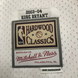 2003-04 LAKERS BRYANT #8 White Retro Top Quality Hot Pressing NBA Jersey