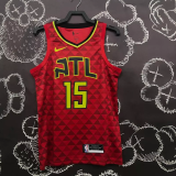HAWKS CARTER #15 Red Top Quality Hot Pressing NBA Jersey