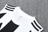 2025 AD White Black Tank Top And Shorts Suit
