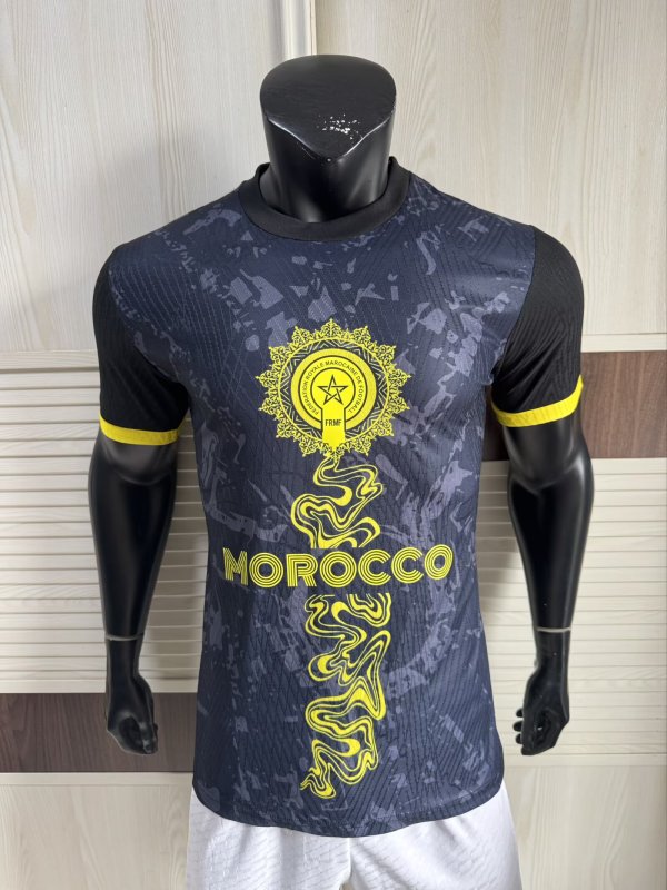 25-26 Morocco Black Special Edition Player Version Soccer Jersey