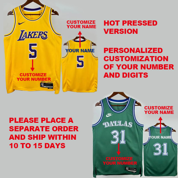 2024，2025 NBA Hot Pressing Version Jersey Personalized Customization(10-15 days for Shipment, Please Remarks the Name and Number，Needs to be ordered Separately)